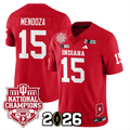 Fernando Mendoza Jersey #15 Indiana Hoosiers 2025 National Champions Red
