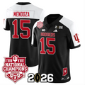 Fernando Mendoza Jersey #15 Indiana Hoosiers 2025 National Champions Black Alternate