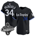 Fernando Valenzuela Jersey #34 Los Angeles Dodgers Gothic Edition Stitched