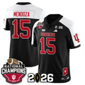 Fernando Mendoza Jersey #15 Indiana Hoosiers 2025 National Champions V3 Stitched