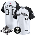 Fernando Valenzuela Jersey #34 Dodgers 2025 LA Gothic Style Vapor Premier Limited Stitched