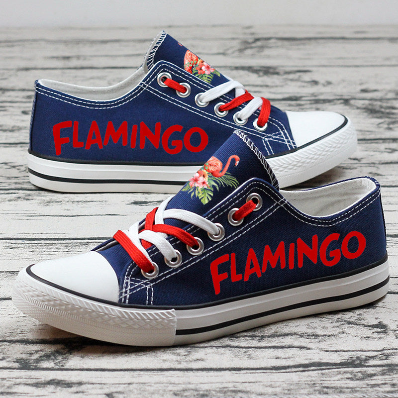 Flamingo Canvas Sneakers Shoes For Men Women Fans