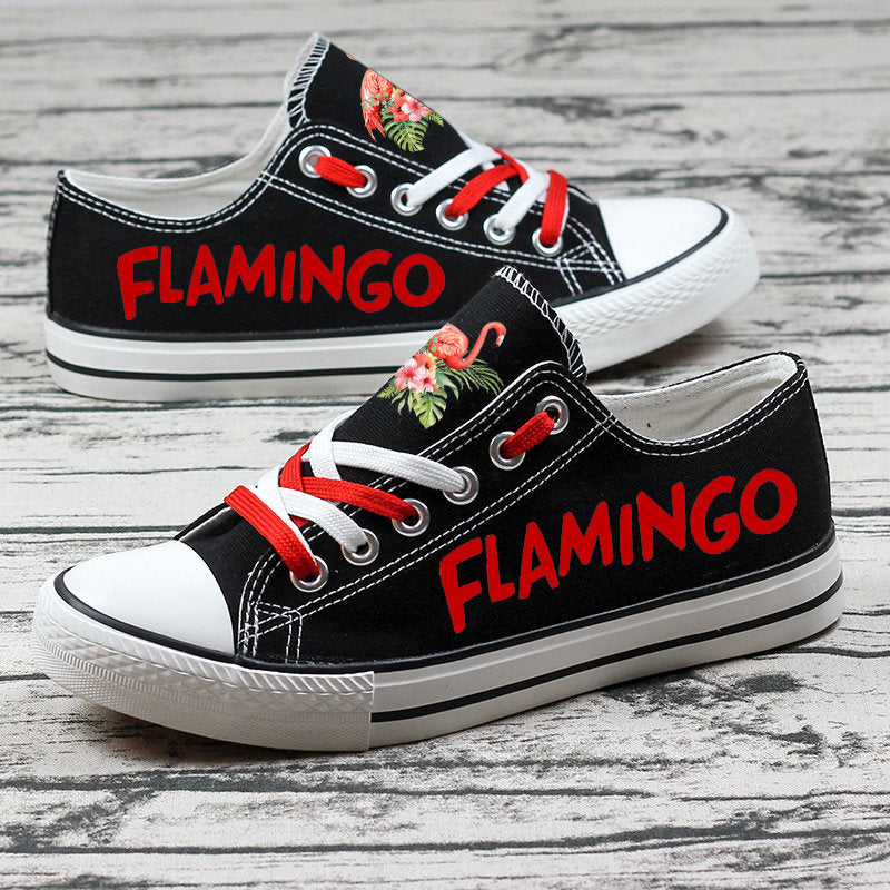 Flamingo Canvas Sneakers Shoes For Men Women Fans