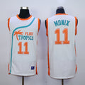 Flint Tropics #11 Monix Basketball Jersey White