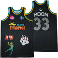 Flint Tropics #33 Moon Basketball Jersey Black