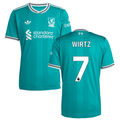 Florian Wirtz 7 Liverpool 2025-26 Third Match Jersey – Aqua