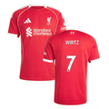 Florian Wirtz #7 Liverpool 2025-26 Home Jersey – Red