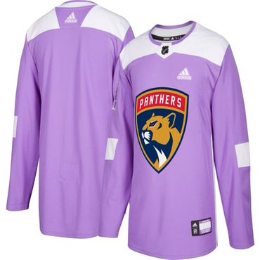 Florida Panthers Purple Pink Custom Reebok Hockey Fights Cancer Practice Jersey Stitched