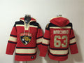 Florida Panthers #63 Brad Marchand Red Lace-Up Pullover Hoodie