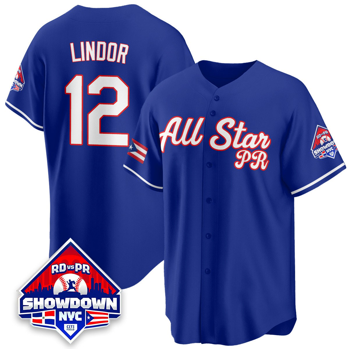 Francisco Lindor Jersey #12 Puerto Rican Baseball All-Star 2025 Stitched