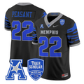 Frank Peasant Jersey #22 Memphis Tigers 2025 Vapor Limited Stitched Black