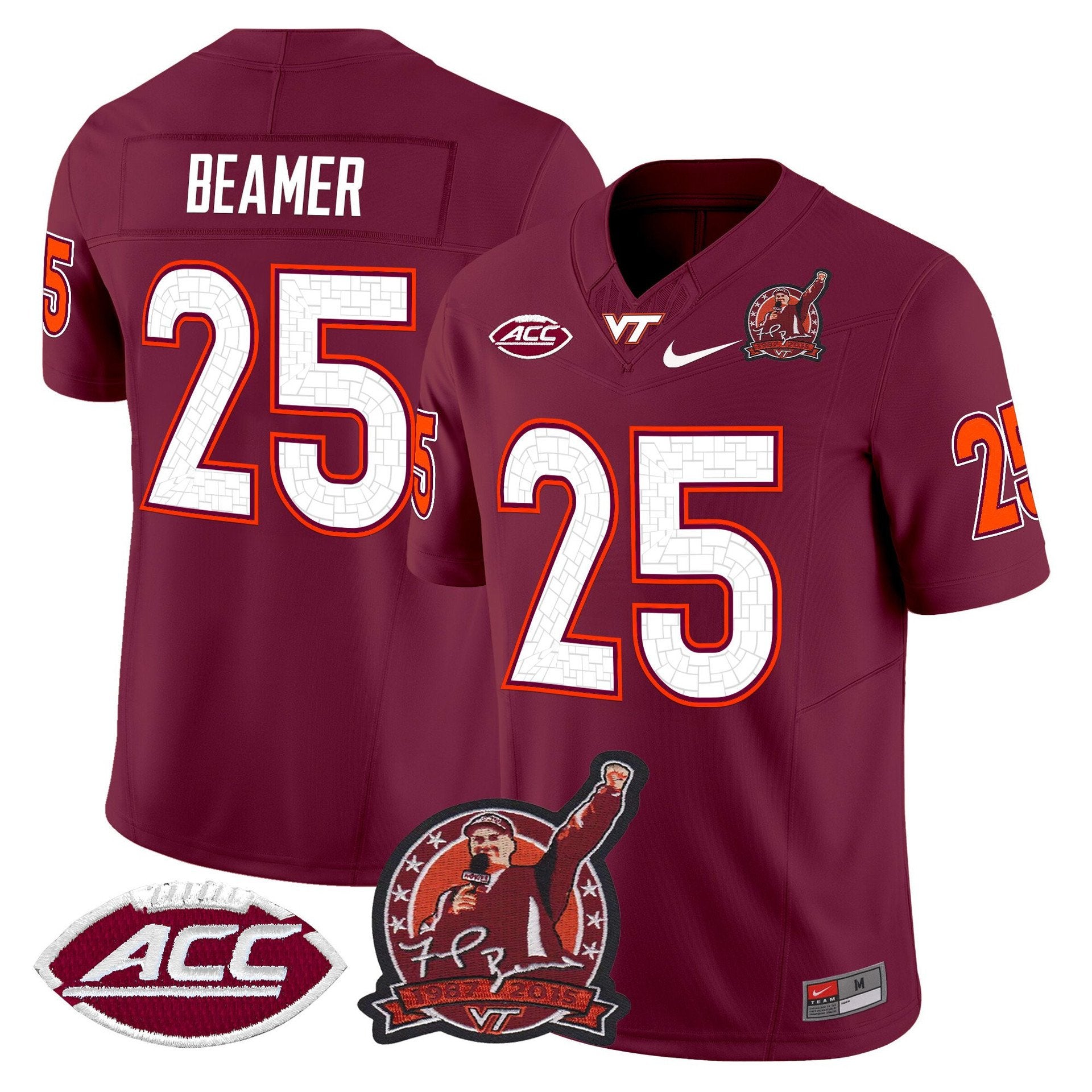 Frank Beamer Jersey #25 Virginia Tech Hokies Coach Frank Beamer 2025