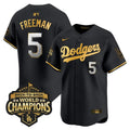 Freddie Freeman Jersey #5 Dodgers 2025 Back-To-Back Champions Stitched