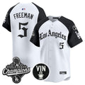 Freddie Freeman Jersey #5 Dodgers 2025 World Series Champions LA Gothic