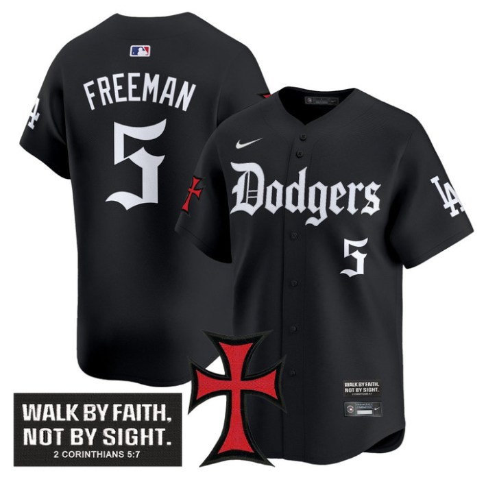 Freddie Freeman Jersey #5 Dodgers Faith Glory Edition Vapor Premier Limited Stitched