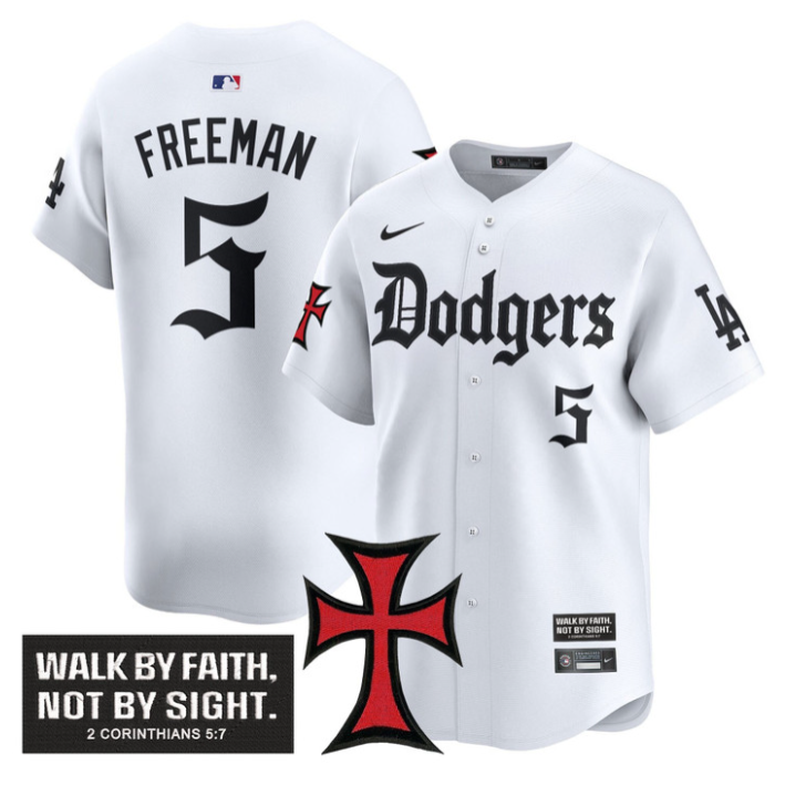 Freddie Freeman Jersey #5 Dodgers Faith Glory Edition Vapor Premier Limited Stitched