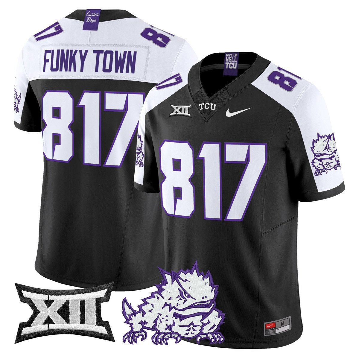 Funky Town Jersey #817 TCU Horned Frogs 2025 Vapor Limited Stitched