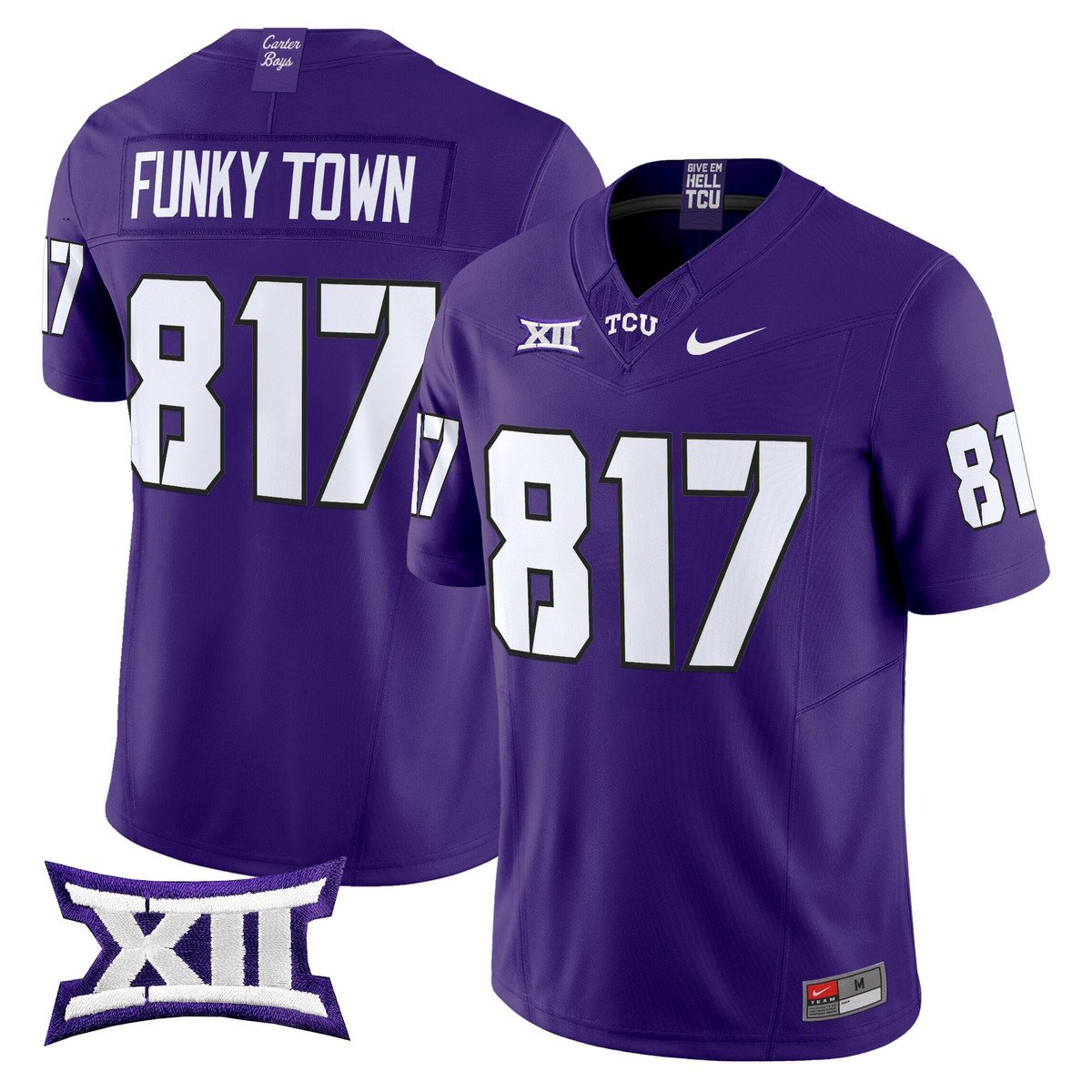 Funky Town Jersey #817 TCU Horned Frogs 2025 Vapor Limited Stitched