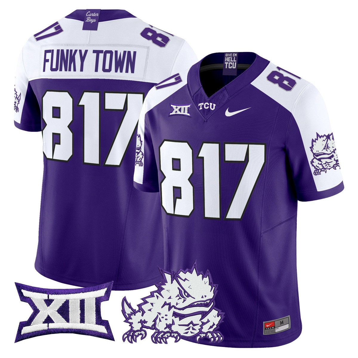 Funky Town Jersey #817 TCU Horned Frogs 2025 Vapor Limited Stitched