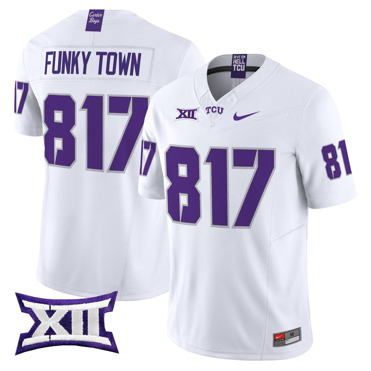 Funky Town Jersey #817 TCU Horned Frogs 2025 Vapor Limited Stitched