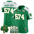 Golden Faith Jersey #574 Notre Dame 11x-Time National Champions Stitched