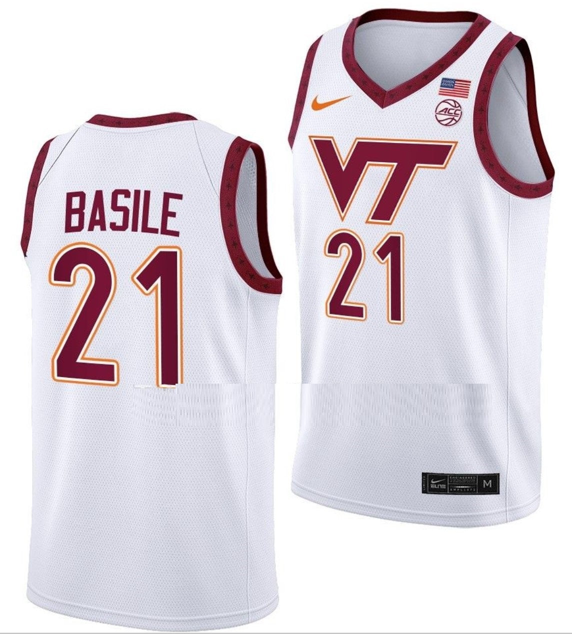 Hunter Cattoor Jersey Virginia Tech Hokies College Basketball Away Maroon #0
