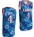 Gradey Dick Jersey #4 Kansas Jayhawks Bill Self Game College Basketball Blue Maui Strong