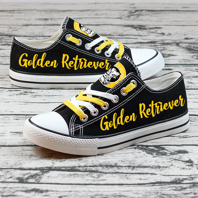 GOLDEN RETRIEVER Canvas Sneakers Shoes For Men Women Fans