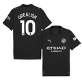 GREALISH #10 Manchester City 2025-26 Away Jersey – Black