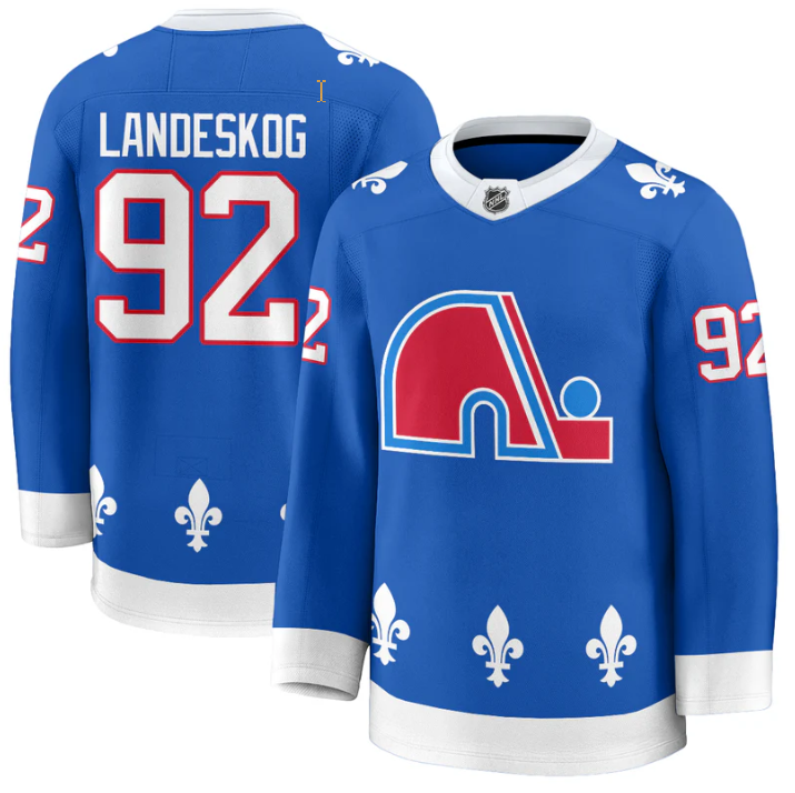 Gabriel Landeskog Jersey #92 Colorado Honour Quebec Nordiques Stitched