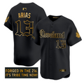 Gabriel Arias Jersey #13 Cleveland Indians Gothic Iron Edition Stitched