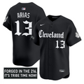 Gabriel Arias Jersey #13 Cleveland Indians Gothic Iron Edition Stitched