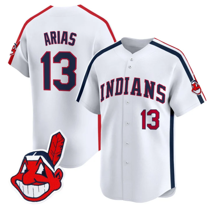 Gabriel Arias Jersey #13 Cleveland Indians Ricky Wild Thing Vaughn Stitched