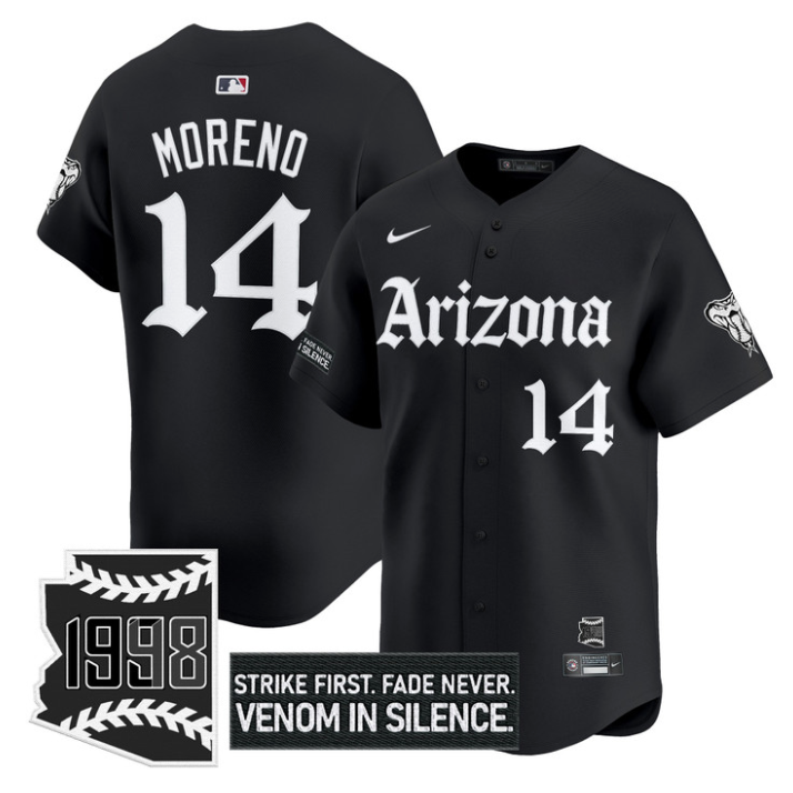 Gabriel Moreno Jersey #14 Arizona Diamondbacks Gothic Desert Fang Edition