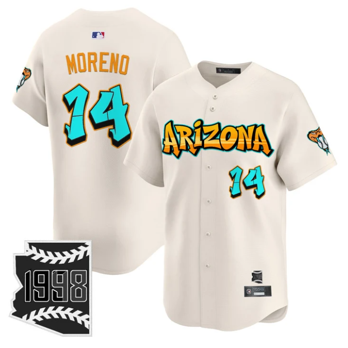Gabriel Moreno Jersey #14 Arizona Diamondbacks Graffiti Desert Ink Edition