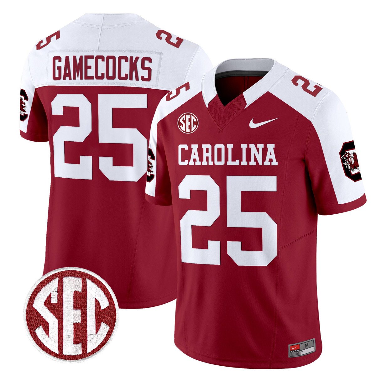 Gamecocks Jersey #25 Carolina 1980 Throwback Rebrand 2026 Stitched