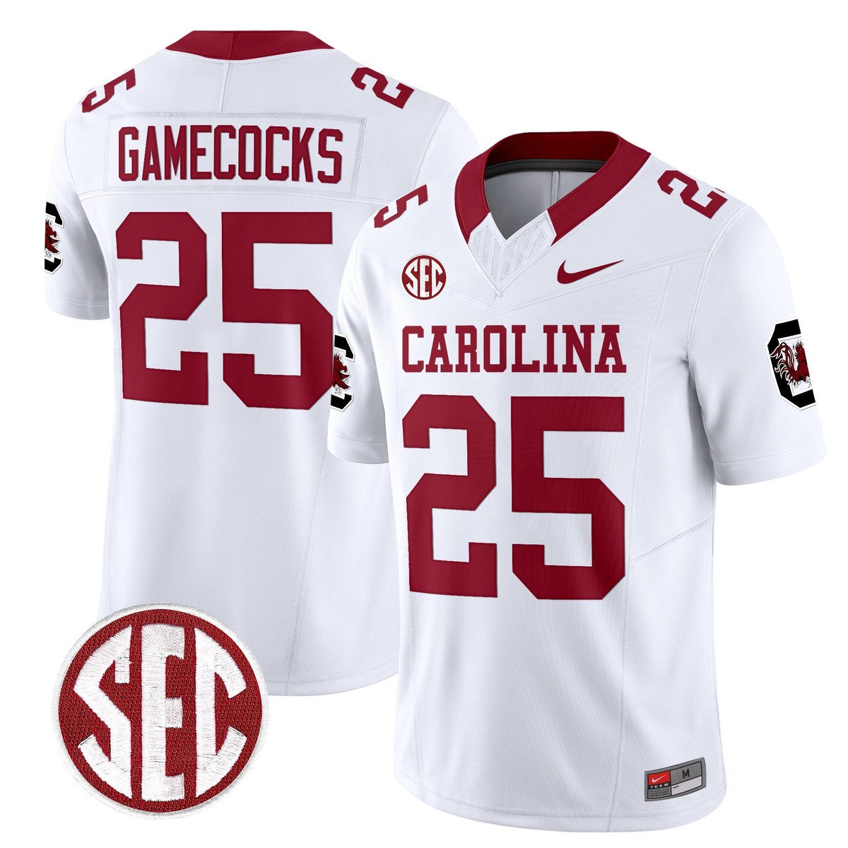Gamecocks Jersey #25 Carolina 1980 Throwback Rebrand 2026 Stitched