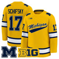 Garrett Schifsky Jersey #17 Michigan Wolverines 2025-26 Premium Stitched Maize