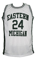 George Gervin Jersey #24 Eastern College Basketball White