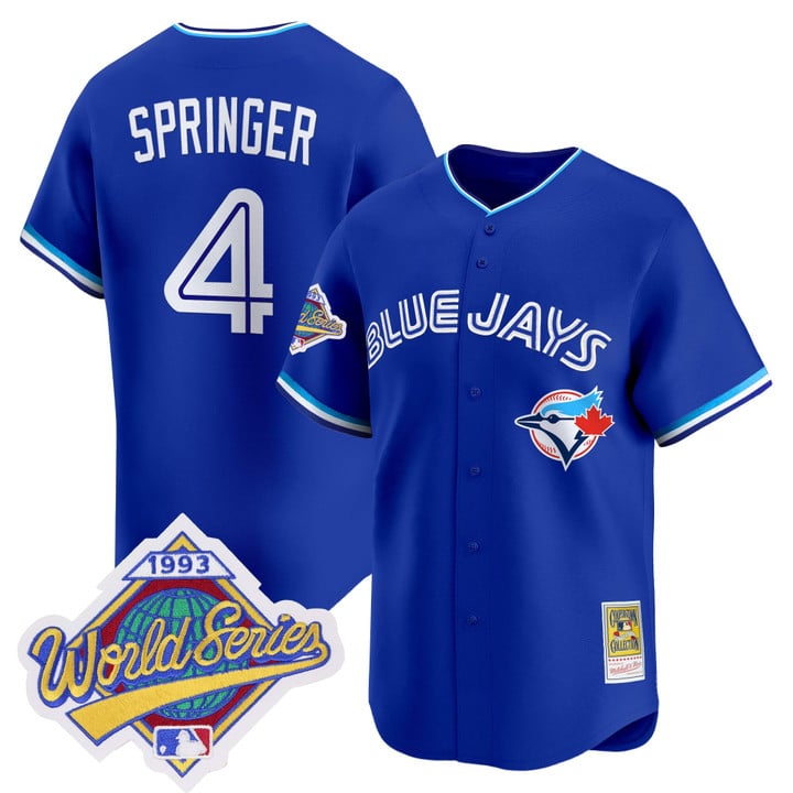 George Springer Jersey #4 Toronto Blue Jays 1993 World Series Throwback