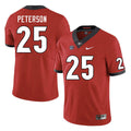 Georgia Bulldogs #25 Steven Peterson College Football Jersey Stitched Red