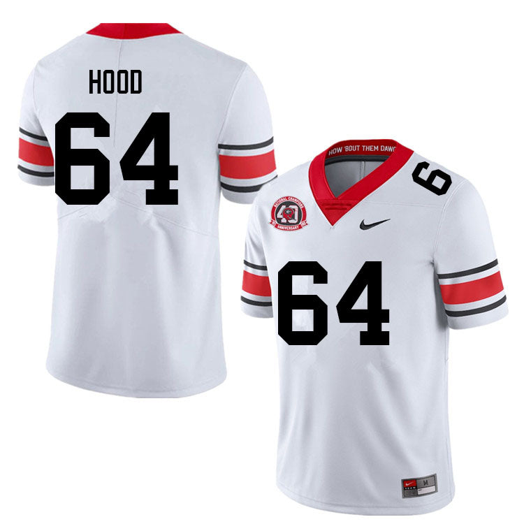 Georgia Bulldog #64 Jacob Hood College Football Jersey Stitched