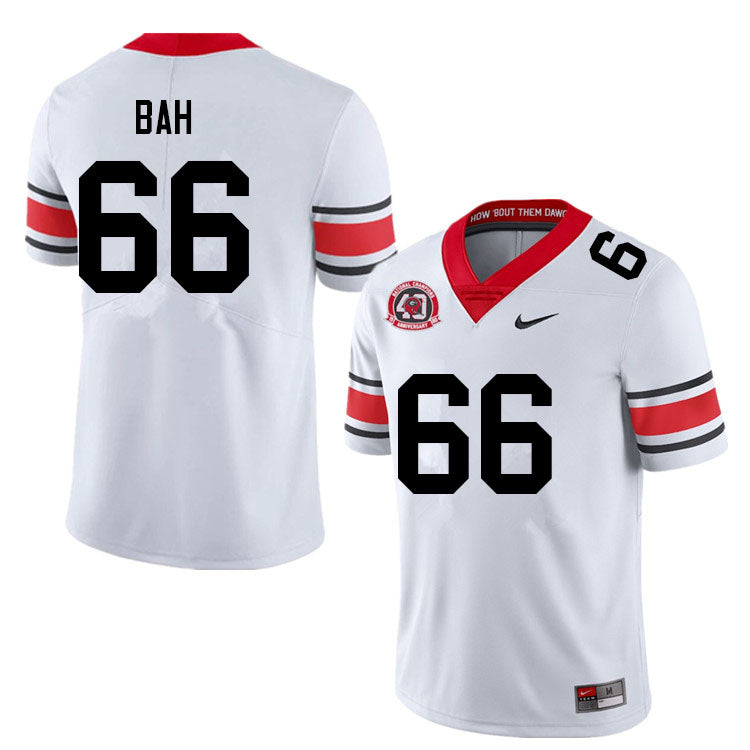 Georgia Bulldog #66 Aliou Bah College Football Jersey Stitched