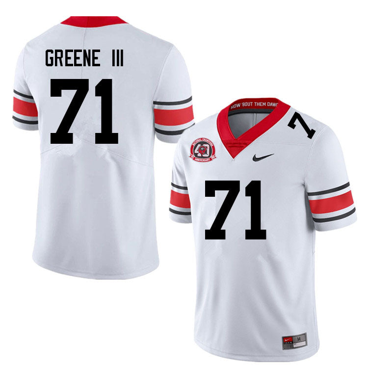 Georgia Bulldog #71 Earnest Greene III College Football Jersey Stitched