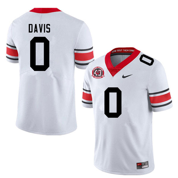 Georgia Bulldogs #0 Rian Davis College Football Jersey Stitched