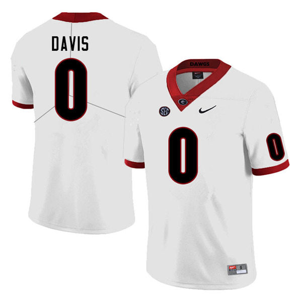 Georgia Bulldogs #0 Rian Davis College Football Jersey Stitched