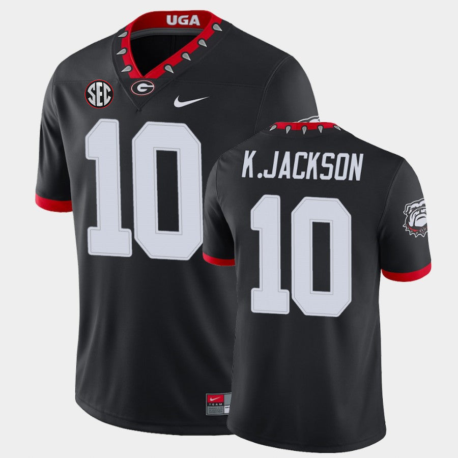 Georgia Bulldogs #10 Kearis Jackson College Football Jersey Stitched