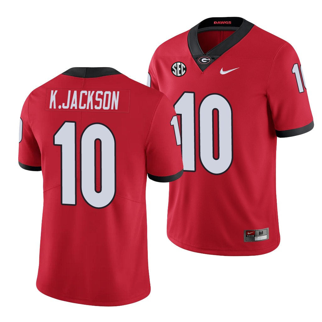 Georgia Bulldogs #10 Kearis Jackson College Football Jersey Stitched