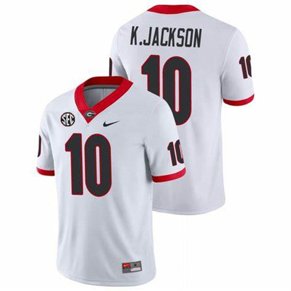 Georgia Bulldogs #10 Kearis Jackson College Football Jersey Stitched
