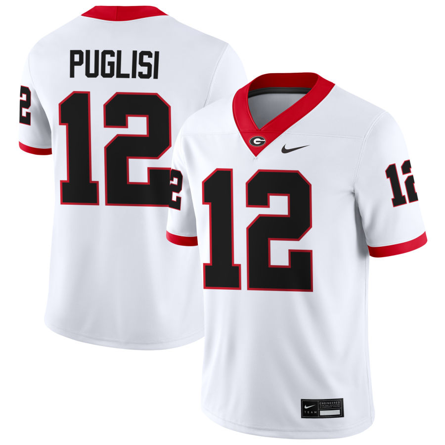 Georgia Bulldogs #12 Ryan Puglisi Football Jersey Stitched